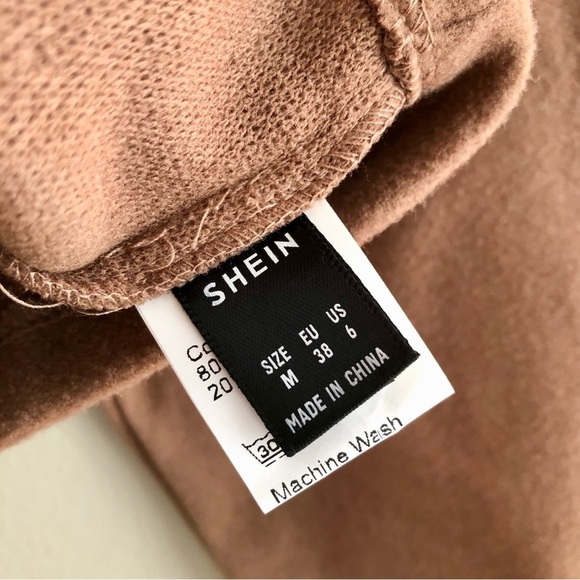 Shein Soft Comfy Fall Long Sleeve Button Down Crop Jacket Coat Top Brown - Picture 8 of 10